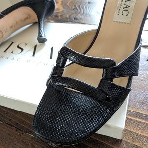 Isaac Mizrahi | Leather Heeled Slides